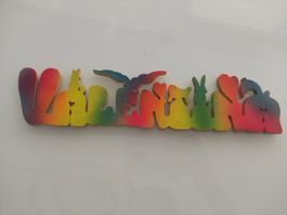 Holz namensschild "Valentina"