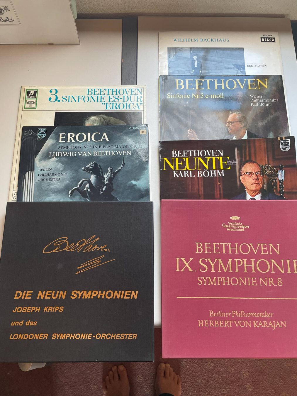 Schallplatten: 14 LP Beethoven - Böhm/Karajan/Krips/Krauss/Kempen/Klemperer – Gebraucht aus Appenzell Steinegg von Wurzlers