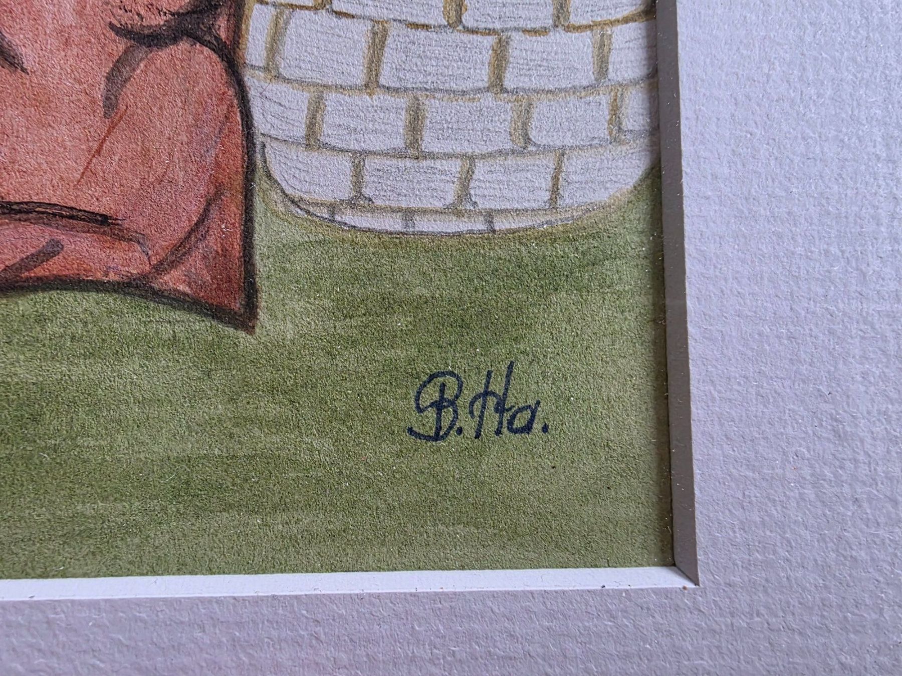 Gemälde: Bild - Frau mit Kind - Aquarell oder Farbstift Pablo Picasso – Gebraucht aus Walterswil BE von Lonitti 6