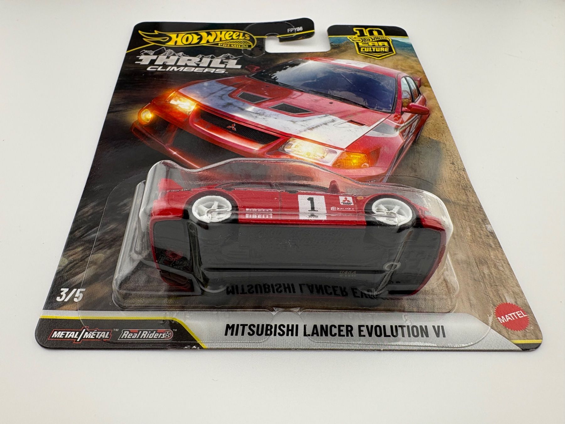 Hot Wheels Modellini d'auto: Hot Wheels Mitsubishi Lancer Evolution VI Thrill Climbers – Nuovo e nell'imballaggio originale da Flawil venduto da HeisseReifen 4