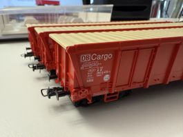 Fleischmann 3x DB Cargo Rolldachwagen Tamns / AC Achsen