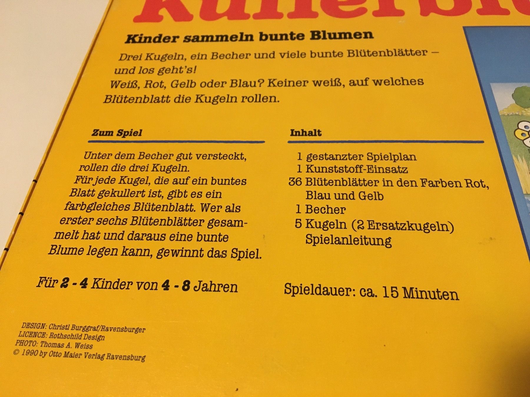 Ravensburger Spiele: Kullerblume - Spiel von Ravensburger - 1990 – Gebraucht aus Andwil SG von Rainboli 5
