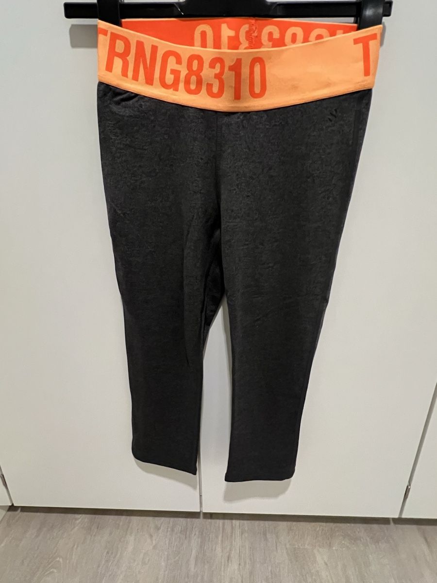 H&M Leggings: Sport Leggins grau/orange – Neu (gemäss Beschreibung) aus Jona von n.ferrari