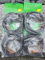 8x Gürtel aus Leder 1,25 m – schwarz/braun