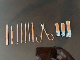 Maniküre-Set 11 teilig stainless Rosegold Neu