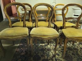 Set von 6 Stühlen Holz mit Polster akzeptabel