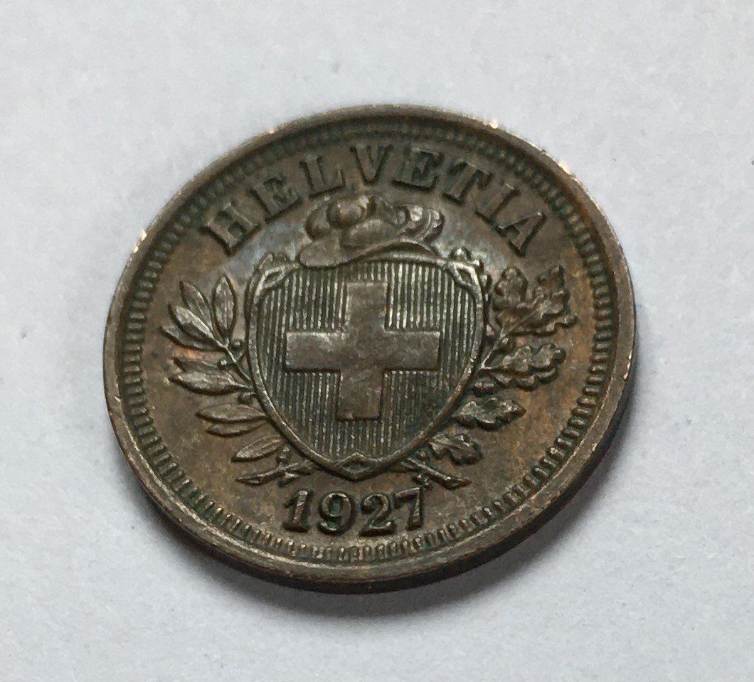 Tutti le monete: 1927 1 Rappen unz – Nuovo (secondo la descrizione) da Kirchberg SG venduto da Z-Collection