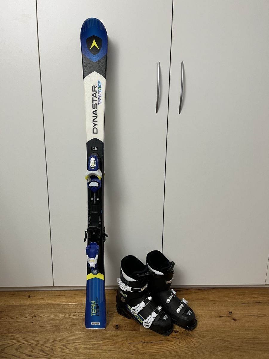 Dynastar Sci: Dynastar Ski Team Comp mit Salomon Skischuhe – Usato da Untereggen venduto da bri_6kr8