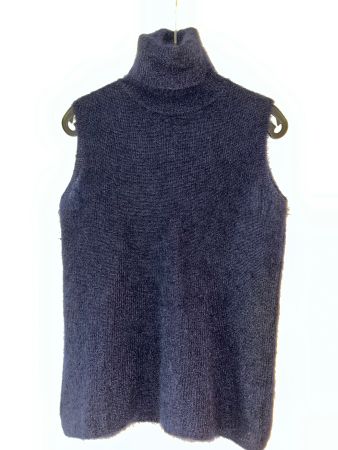 Bally ärmelloser Rollkragenpullover 44, dunkelblau