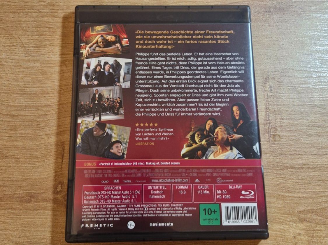 Alle DVDs: Ziemlich beste Freunde - Intouchables (2011) Bluray – Gebraucht aus Pfungen von Whitie 1
