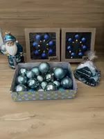 Globus Christbaumkugeln Weihnachtsdeko blaue Tannenbaum Deko
