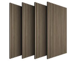 4er Set Akustikpaneele Sonic Wall Eiche dunkel