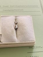 Einzelner Brillant-Ohrstecker, 18 Karat 750- Weissgold