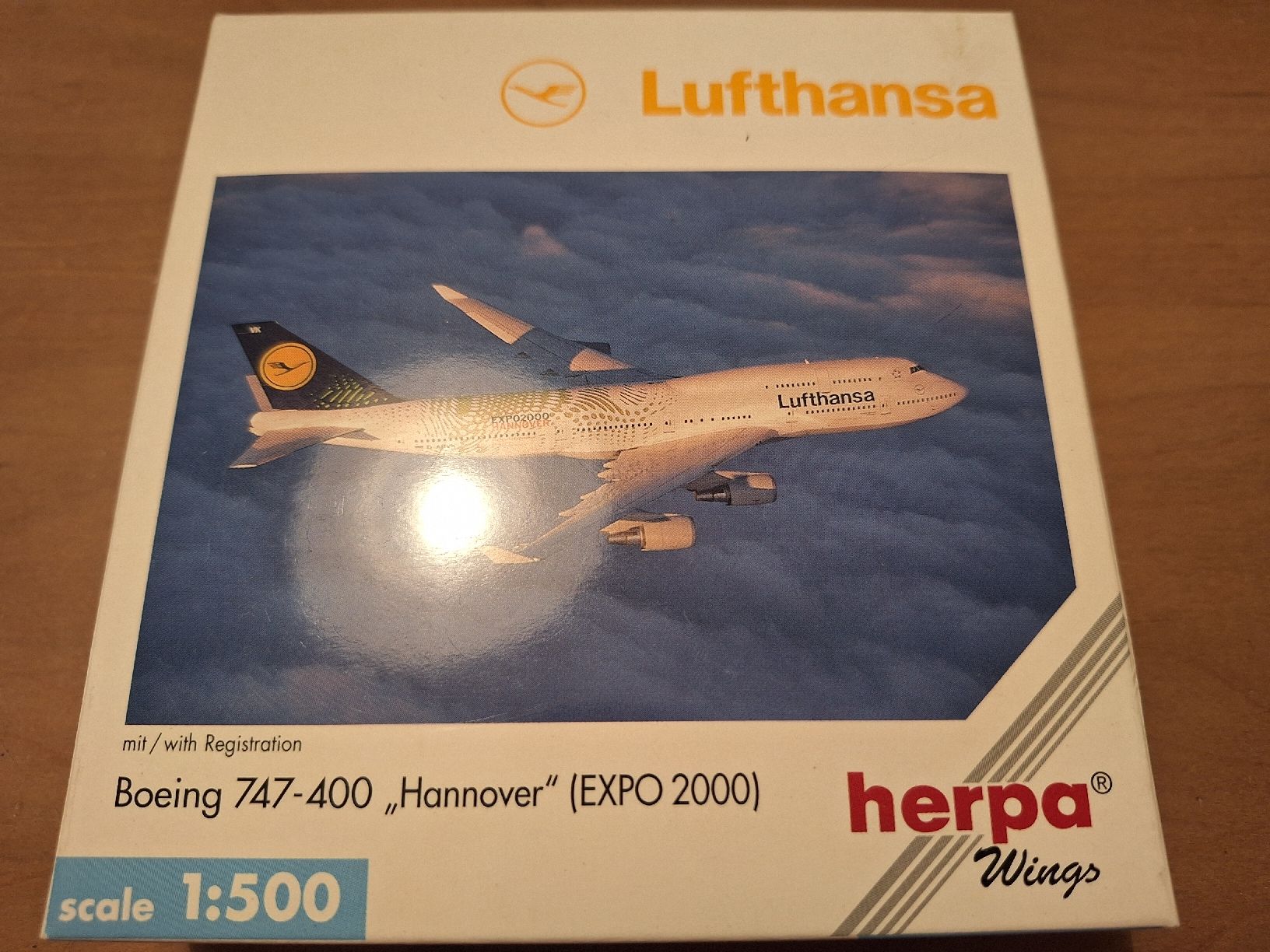 Herpa Kit di modellismo & Modellini statici: Herpa Lufthansa Boeing 747-400 "Hannover" 1:500 – Usato da Sargans venduto da nicsam1815