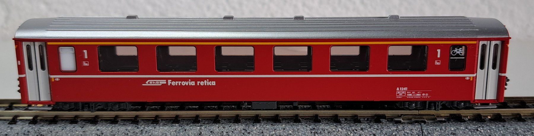 RhB Personenwagen EWI A 1241 1. Klasse Kato ohne OVP Spur N (Gebraucht ...