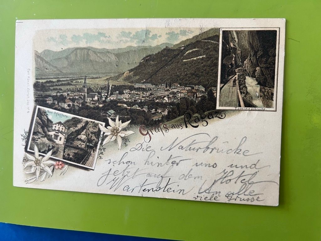 Ansichtskarten: 3 BILD GRUSS AUS RAGAZ  STEMPEL 1898 – Gebraucht aus Steinach von Momoco