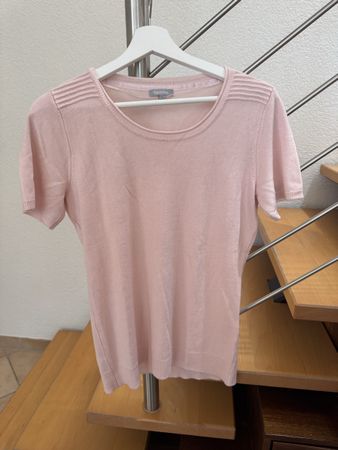 t-shirt rose en maille rose clair neuf