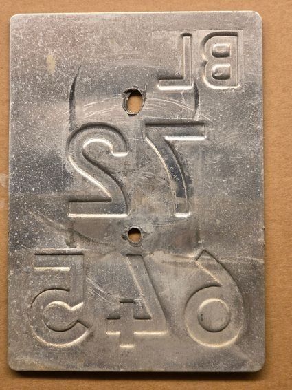 Sachs Insegne: Velonummer BL 2005 gelb Mofanummer Plaque Mofa – Usato da Schenkon venduto da Uhu007 1