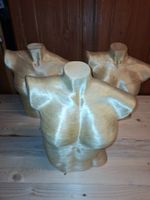 3 Deko Büsten Skulptur für Halskett, neuwertig, goldig.