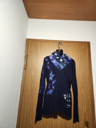 Tunique Desigual bleue à fleurs, taille M, pour le printemps
