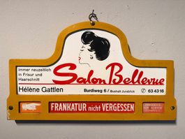 Emailschild Salon Bellevue um 1950 ab 1.- Coiffure Beauty