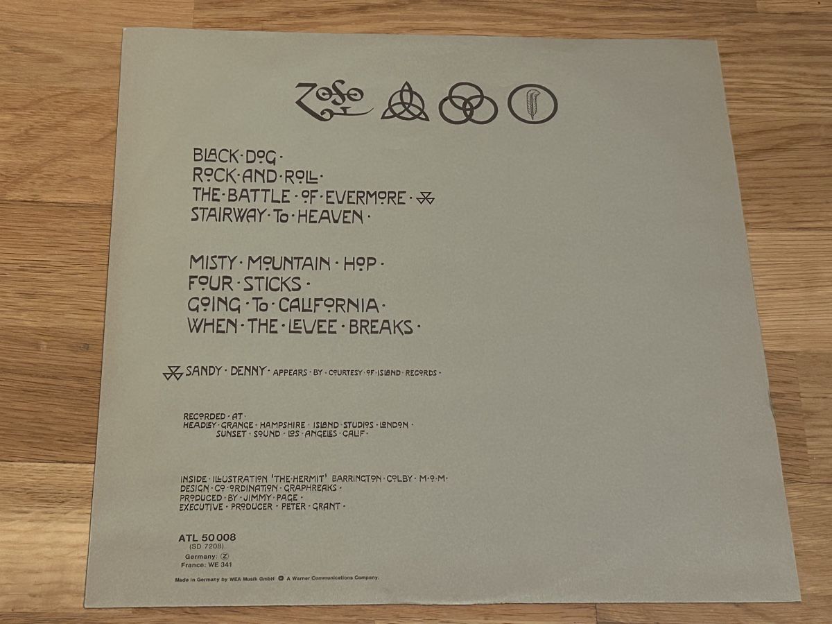 Schallplatten: Led Zeppelin. 1971. Untitled – Gebraucht aus Faulensee von Mizuno06 3
