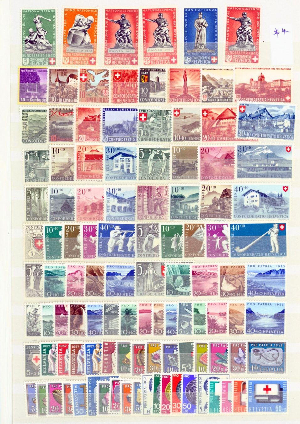 Alle Briefmarken: Pro Patria Sammlung ** mit 5 C (C276) – Neu (gemäss Beschreibung) aus Seuzach von Philahits