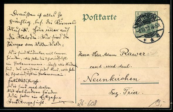 Cartoline postali: Handgemalt: Mann mit Bandagen um Hände  – Usato da Berlin venduto da bartko-reher 1