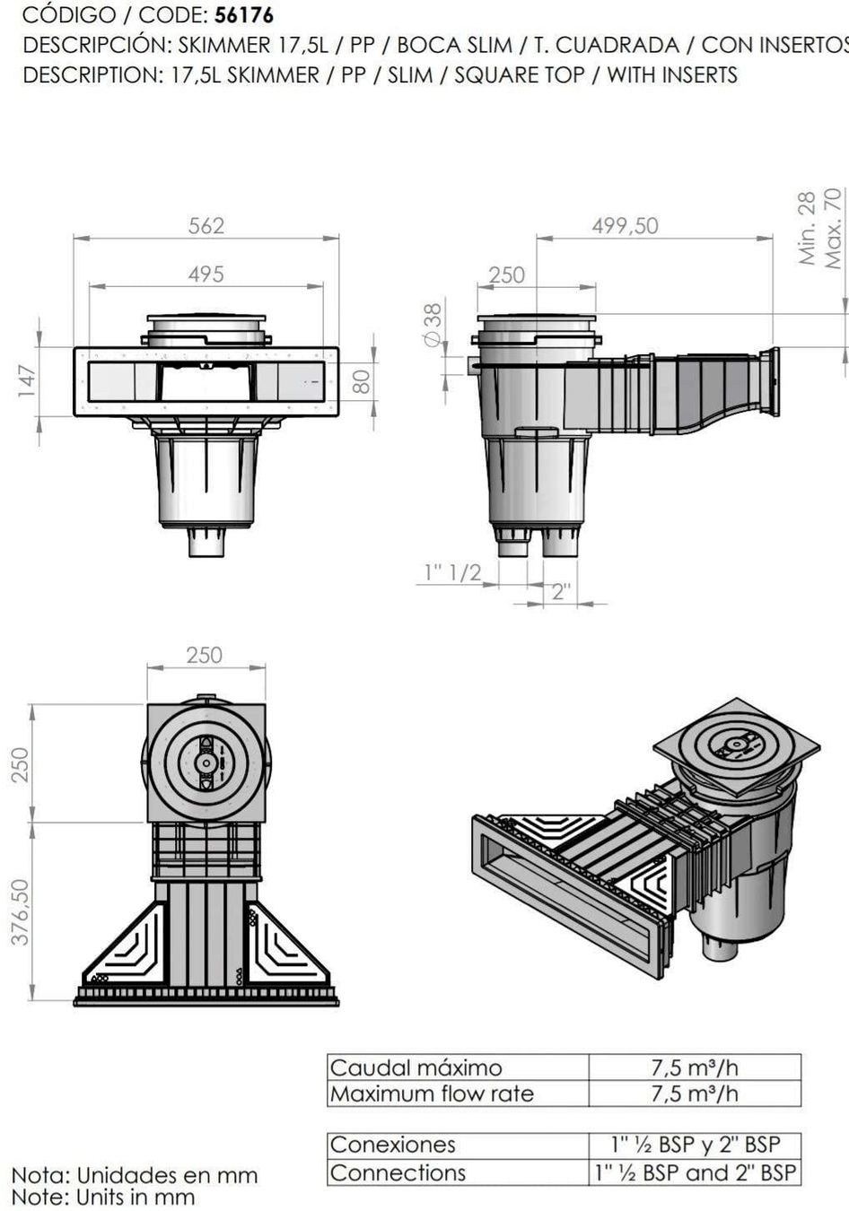 Piscine: Astral Pool Slim Skimmer weiß – Nuovo e nell'imballaggio originale da Bottighofen venduto da zaap 1