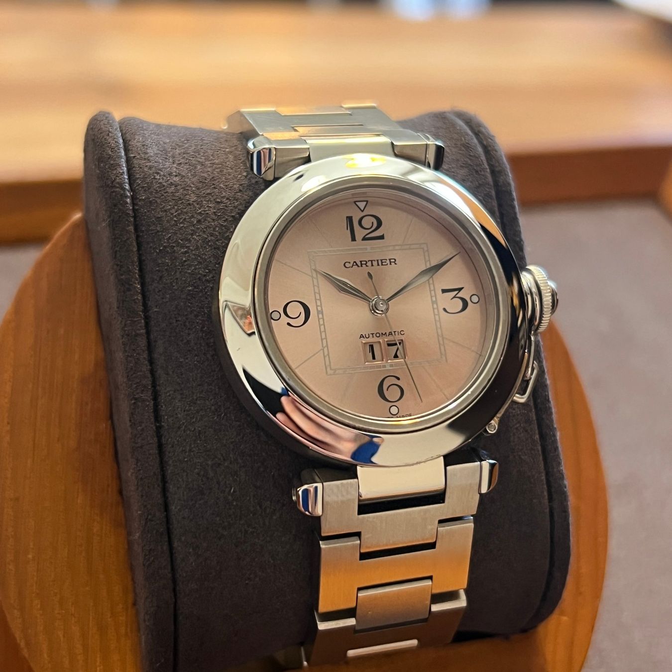 Cartier Montres: Cartier Pasha C Pink Dial Automatic W31058M7 – D'occasion à Carouge GE par Watchaser 1