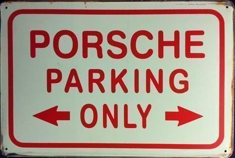 Schilder: Rusty Blechschild-PORSCHE - PARKING ONLY - 20 X 30 CM – Neu und originalverpackt aus Rupperswil von big-one-sale