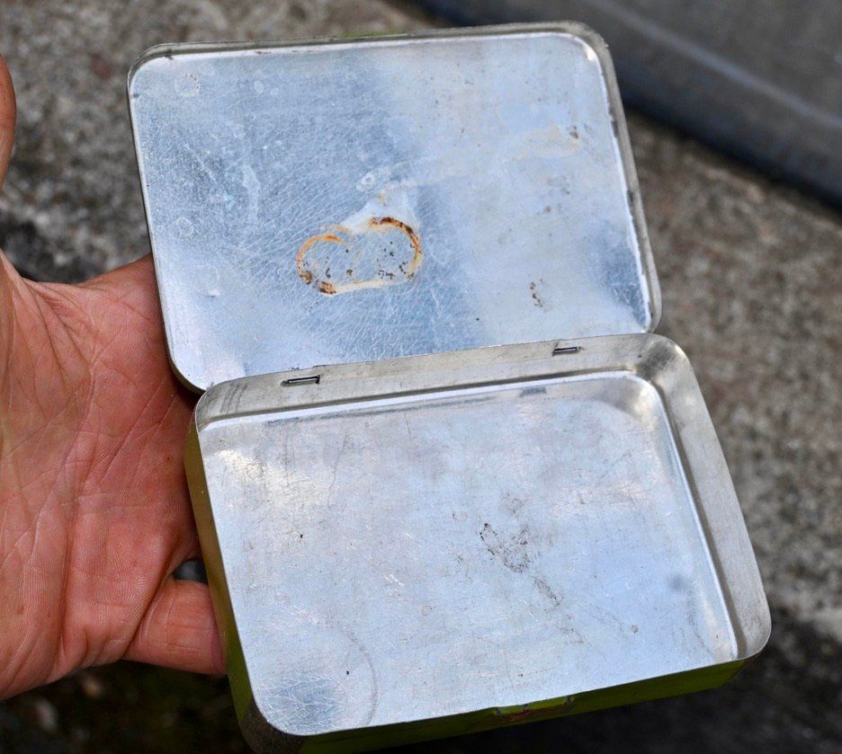 Barattoli: alte Blechdose THE "GREYS" smoking mixture Switerland – Usato da Pfaffhausen venduto da mono_rec 4