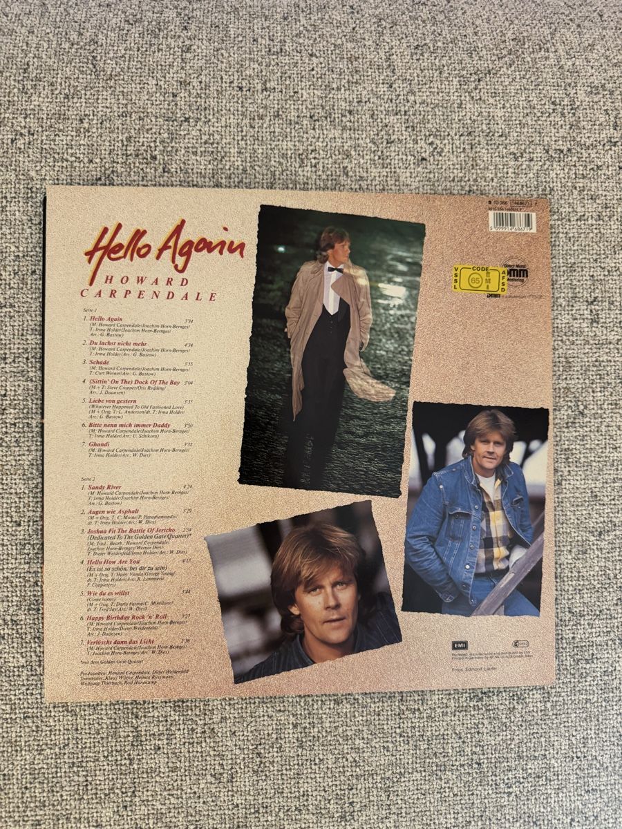 Dischi in vinile: Howard Carpendale - Hello Again - LP – Usato da Rorbas venduto da BlackstarRecords 1