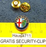 ALFA ROMEO AUTO LOGO GEPRÄGT LACKIERT GOLDIG KLEIN-FEIN 15mm