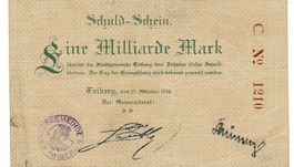 Triberg 1 Mrd.Mark Stempel rot 2 U-Schriften 15.10.1923 VZ