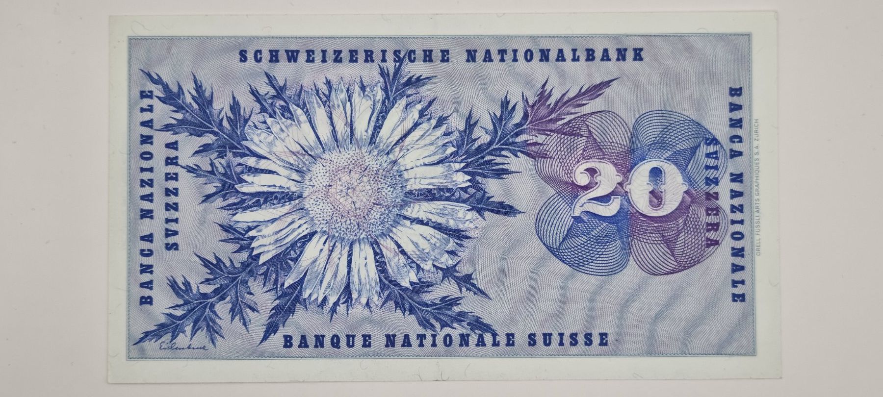 Banconote: Note 20 FR 1970 ungefaltet – Nuovo e nell'imballaggio originale da Bure venduto da chap981 1