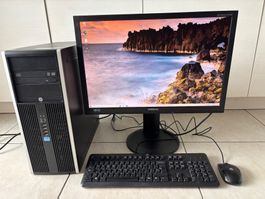 HP Compaq Elite 8300 CMT Desktop-PC inkl. Samsung Monitor