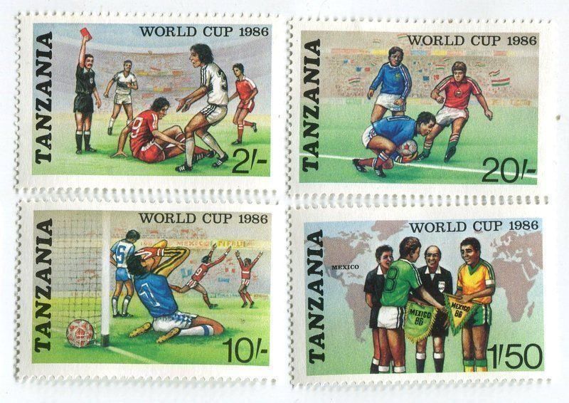 Tous les timbres: Briefmarken "Fussball". Tansania. – Neuf avec emballage d'origine à Basel par Butsch5