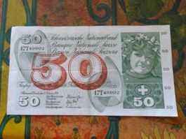 SUISSE  50  Francs  1974  (9802)  Billet