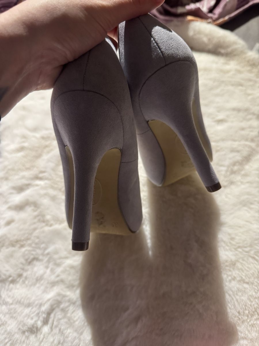 Graceland Damenschuhe: 👠Graceland Pumps, Gr. 35, Wildlederoptik, hellgrau – Neu (gemäss Beschreibung) aus Künten von bel_6wn2 5