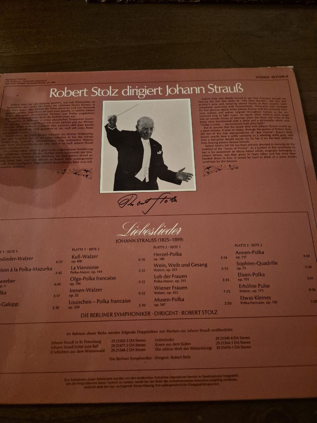 Schallplatten: Robert Stolz dirigiert Johann Strauss - Schallplatte  – Gebraucht aus Grandval von JeroenK 1