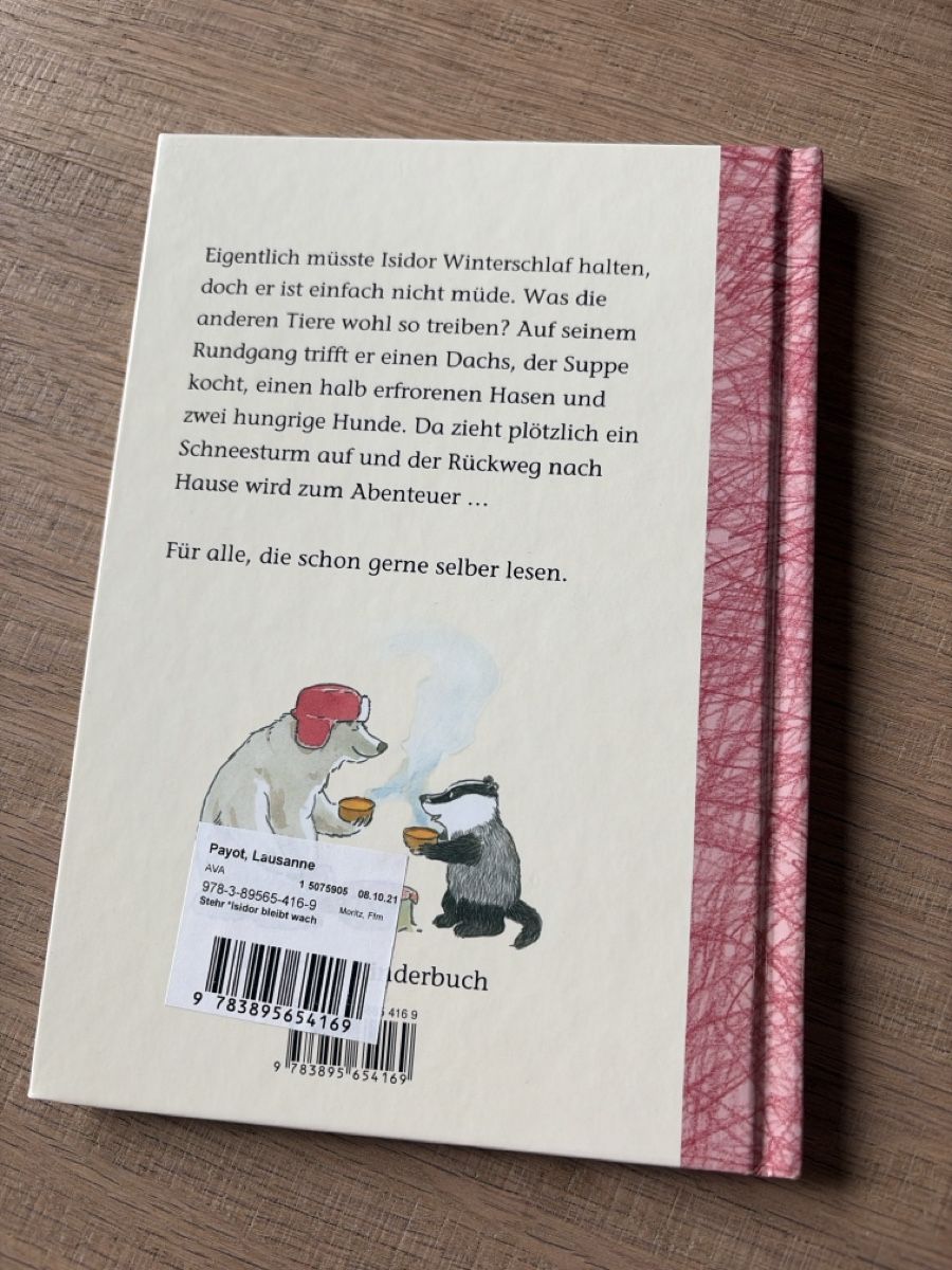 Libri: Kinderbuch "Isidor bleibt wach"  Frédéric Stehr Moritz Verla – Usato da Saanenmöser venduto da ballerinas 1