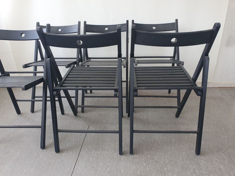 Ikea Terje Klappstühle aus Holz schwarz 6er Set L 1485 Kaufen auf Ricardo