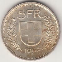 Fr. 5.- 1967, Silber