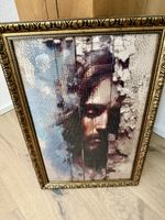 Bild mit Rahmen Portrait Mann abstrakt (Diamantmalerei)