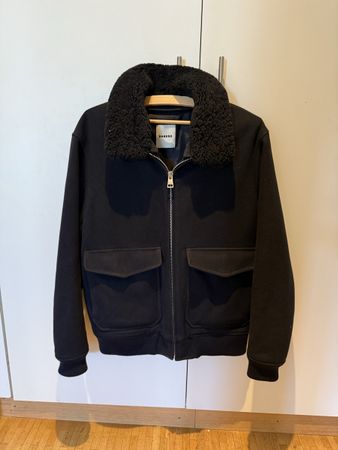 Sandro Wool Shearling Neck Jacket 
