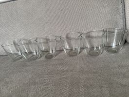 6 bicchieri vetro trasparenti altezza 9 cm set