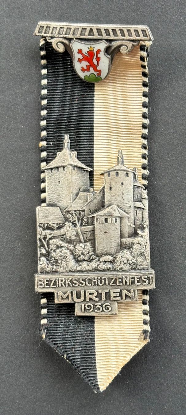 Medaillen: BEZIRKSCHÜTZENFEST MURTEN 1936 – Gebraucht aus Ostermundigen von Wyatt-Earp