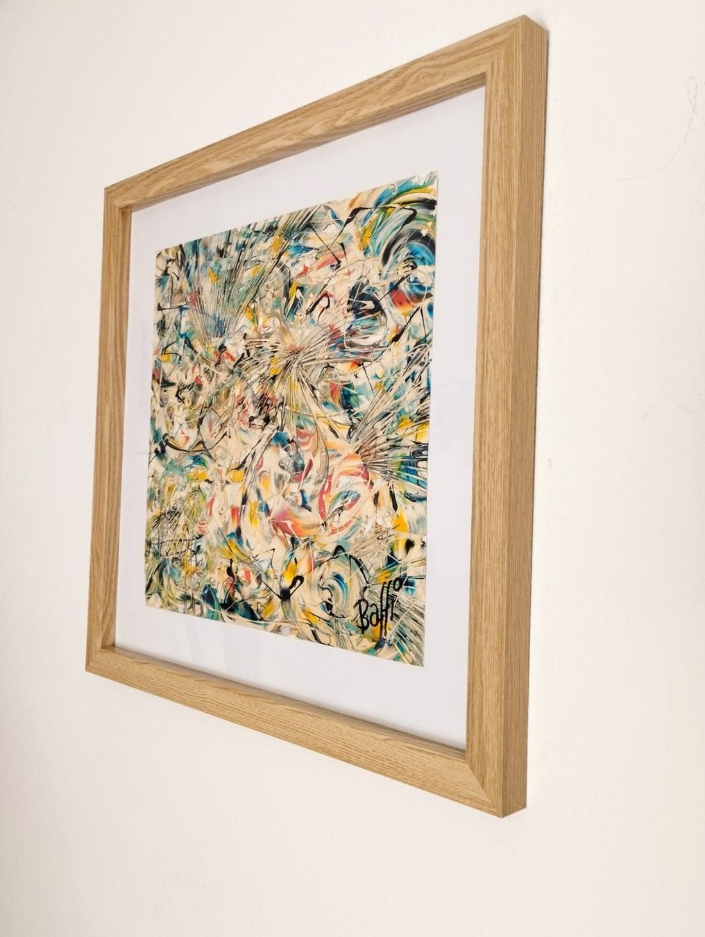 Gemälde: ✨ "BAFFI" Abstract Gem-Signed Original, 38×38 cm✨ – Gebraucht aus Dübendorf von ChromaticLibrary25 1