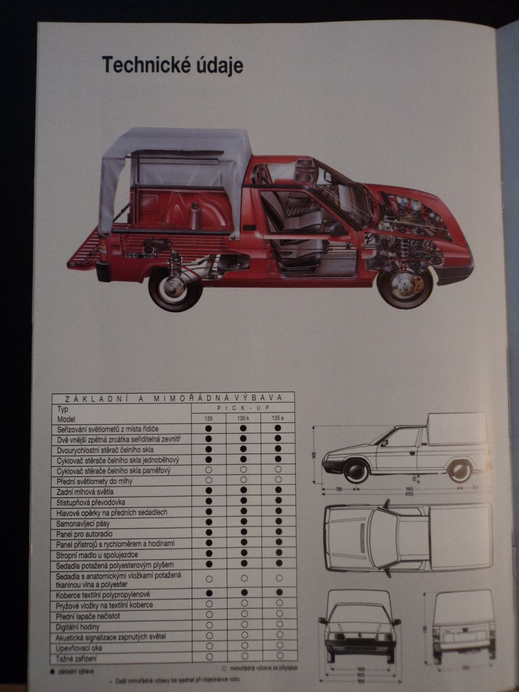Skoda Documenti: Prospekt Skoda Pick-Up  1990er – Usato da Schwarzenburg venduto da modelCARama 7